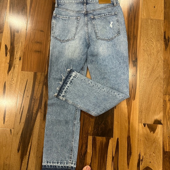 NWT AERO Super High Rise Straight Leg Denim Jeans NWT size 0 Regular - Picture 6 of 6